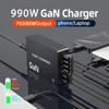 #GaN Быстрая Зарядка Настольная 6 Портов Планшет USB PD QC3.0 Зарядная Станция Для Смартфона Планшета Ноутбука Для Дома Офиса Быстрые Зарядные Устройства