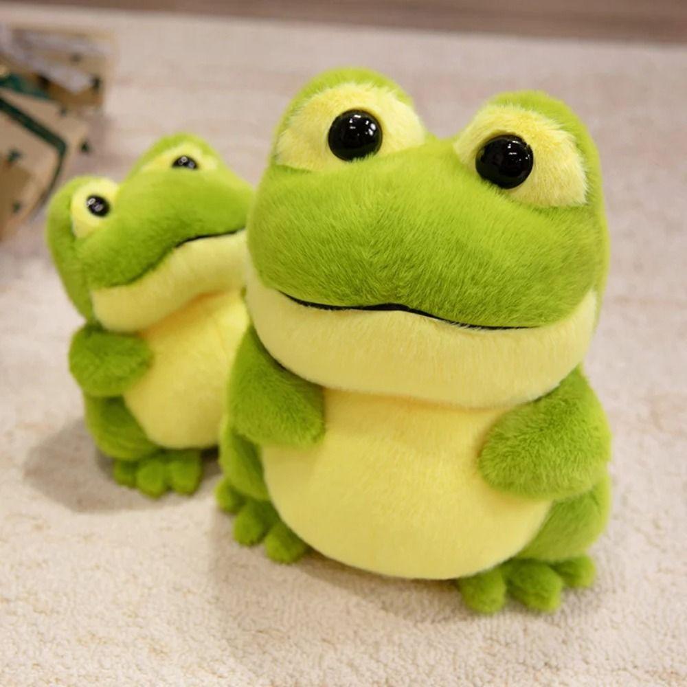 Collection Animal Fluffy Frog Figure Doll PP Cotton Cartoon Frog Stuffed Toy  Kids Birthday