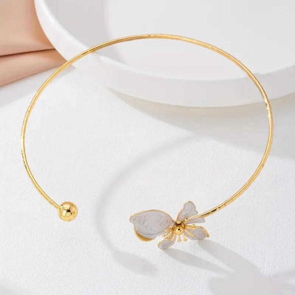 Регулируемые цветочные ожерелья Геометрические ожерелья-воротники Милые открытые чокеры Украшения