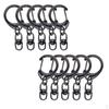 10 Sets Metal Swivel Clips Hook DIY Key Rings Lobster Clasps