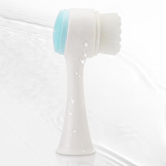 Щетка для очищения лица 2 в 1, двусторонняя силиконовая мягкая щетина, для снятия макияжа, отшелушивания, глубокой очистки пор, ручного умывания лица, скрабера для лица