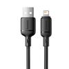 BASEUS Шелковистый кабель для быстрой зарядки USB на iP Гибкий ПВХ 2.4A Кабель для передачи данных, Длина: 2м