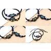 Cats Bead Wristband Carved Cats Bracelet Braided Rope Cats Hand Chain Bracelets
