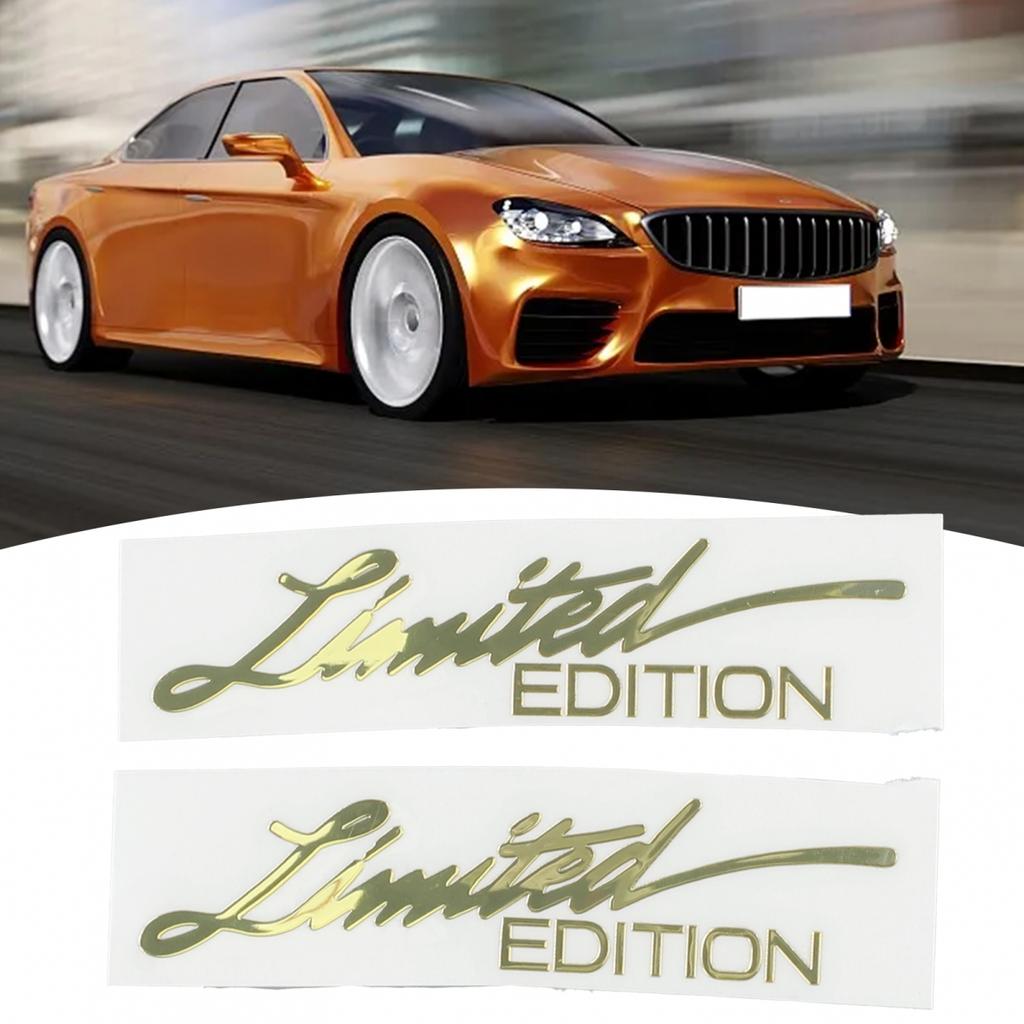 Золотая наклейка на автомобильную эмблему стильная 1,8*7,5 см аксессуары