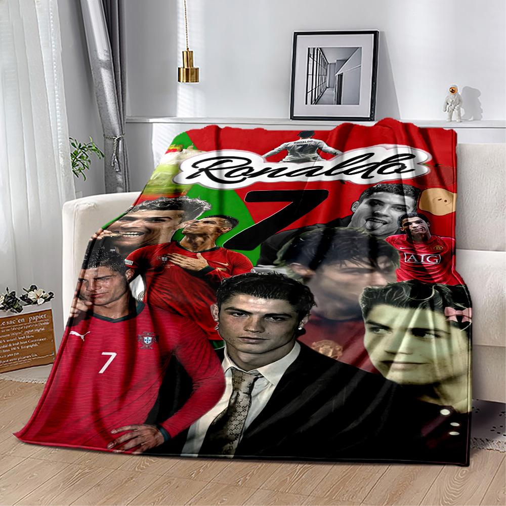 Cristiano Ronaldo Blanket Ultrasoft Suitable For Sofa Office Chair Seaside Four Seasons Universal Stylish Decor
