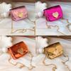 Childrens Pu Girls Peach Heart Mirror Bag Lightweight Kindergarten Material