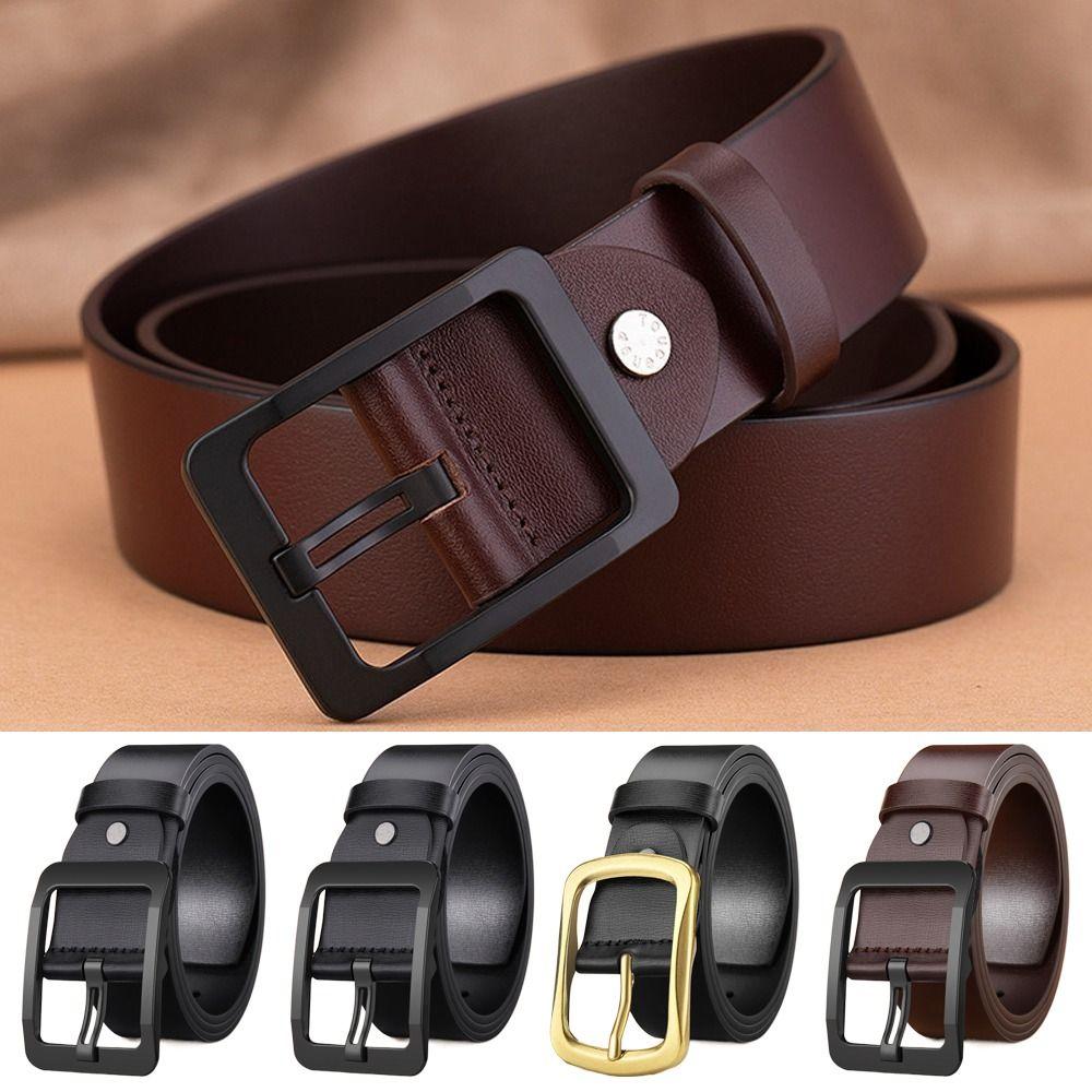Casual Leather Belt Versatile Trouser Dress Belts Fashion Waist Strap