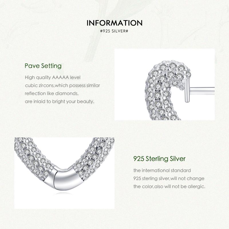 MODIAN Оригинальные роскошные серьги-кольца из стерлингового серебра 925 пробы с сердечками, великолепные модные серьги-кольца для женщин, ювелирные изделия, свадебный подарок