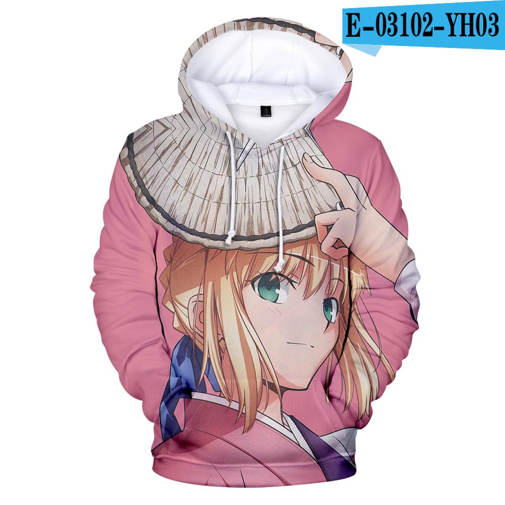 New Simple Style Koop 3D Print Fate Stay Night Hoodies Sweatshirts Jongen/Meisje Kawaii Pullover Streetwear Nieuwe Fate Loose