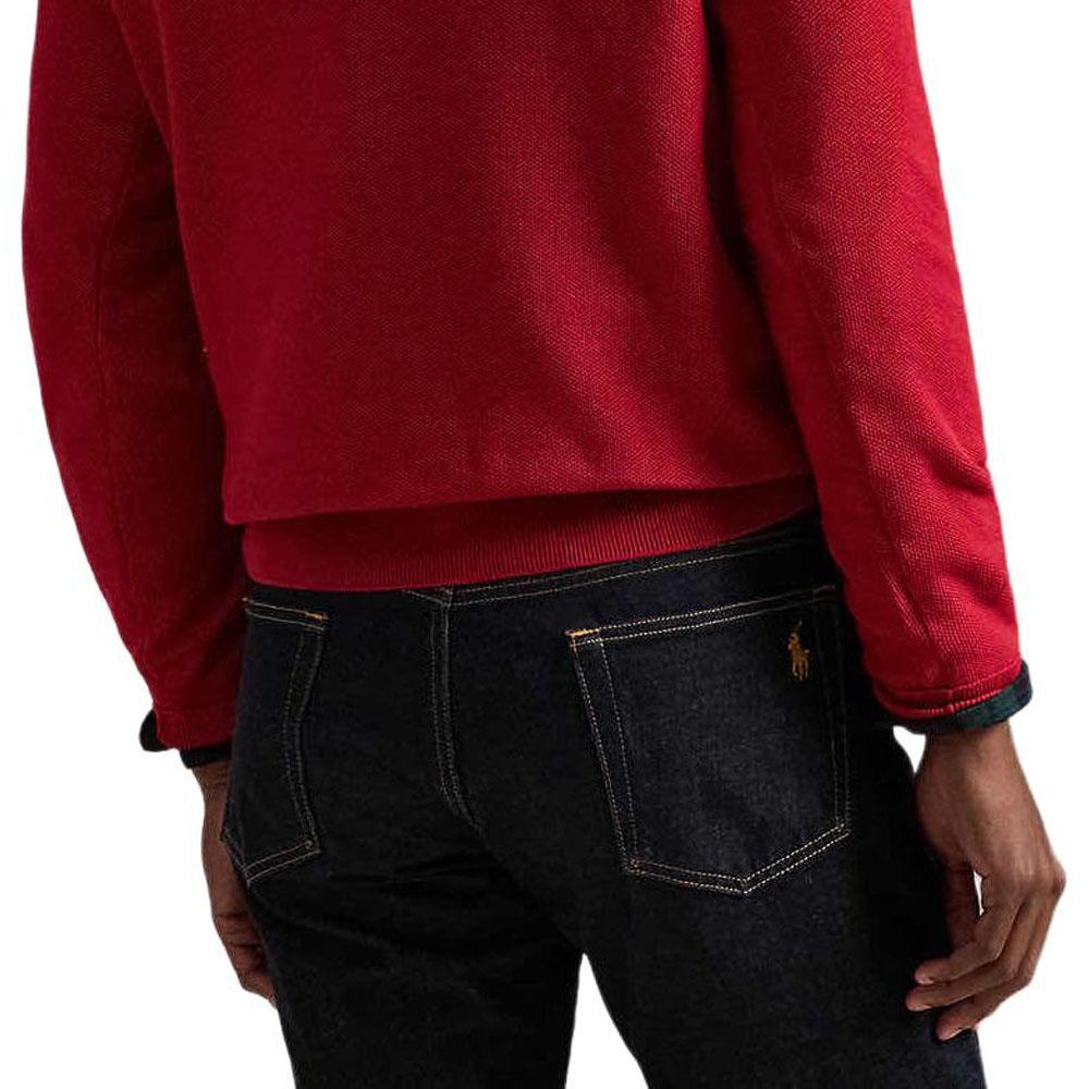 Polo Ralph Lauren Осень/Зима 25 Вязаная рубашка с длинным рукавом, воротником-стойкой и молнией на половину, вышивка пони Мужские топы 710929260-004