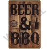 BBQ Zone  Home Decor Metal Tin Sign Vintage Dad`s BBQ Yard Outdoor Party Decoration Plate Retro Barbecue Rules Slogan Metal Sign