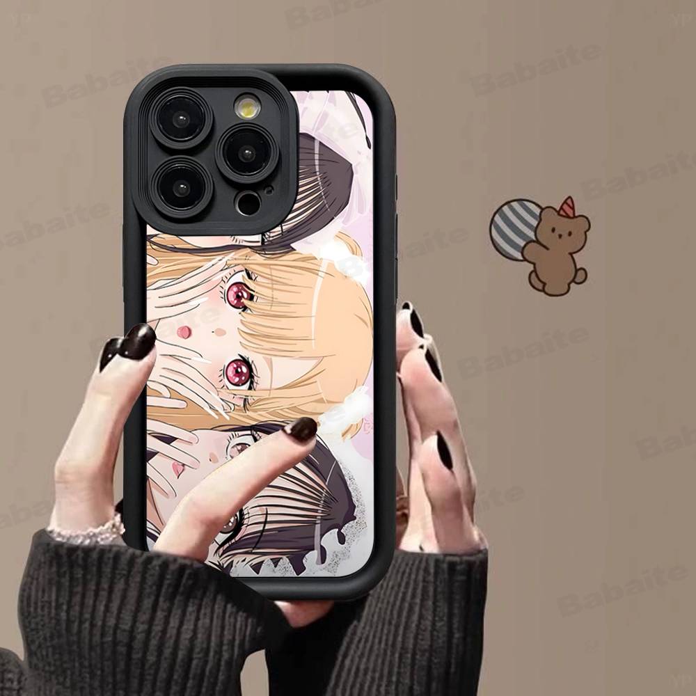 Чехол для телефона с аниме Мариной Китагавой Для iPhone 17 16 15 14 13 12 11 Pro Max Plus Черный Полное покрытие ТПУ