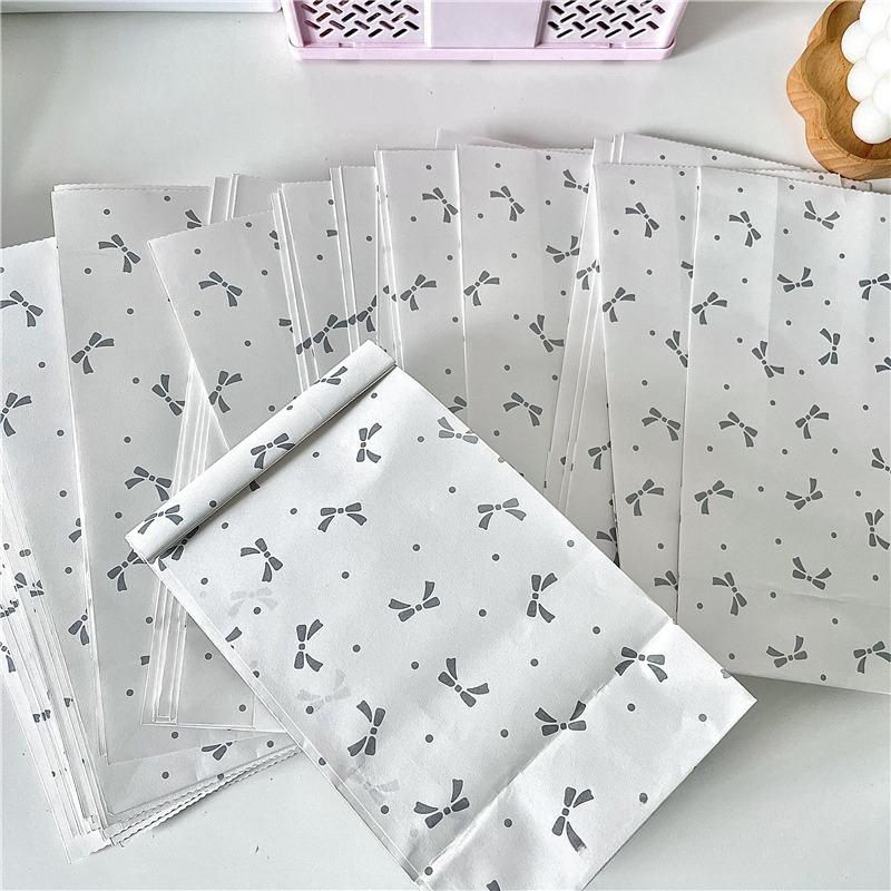 5 шт. простой серебряный высококачественный бант тиснение бумажный пакет подарочная упаковка сумка открытка из крафт-бумаги упаковка