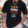 Colorful Text Print  T-Shirt,Lightweight Summer T-Shirt Breathable Cool, Comfortable Wear