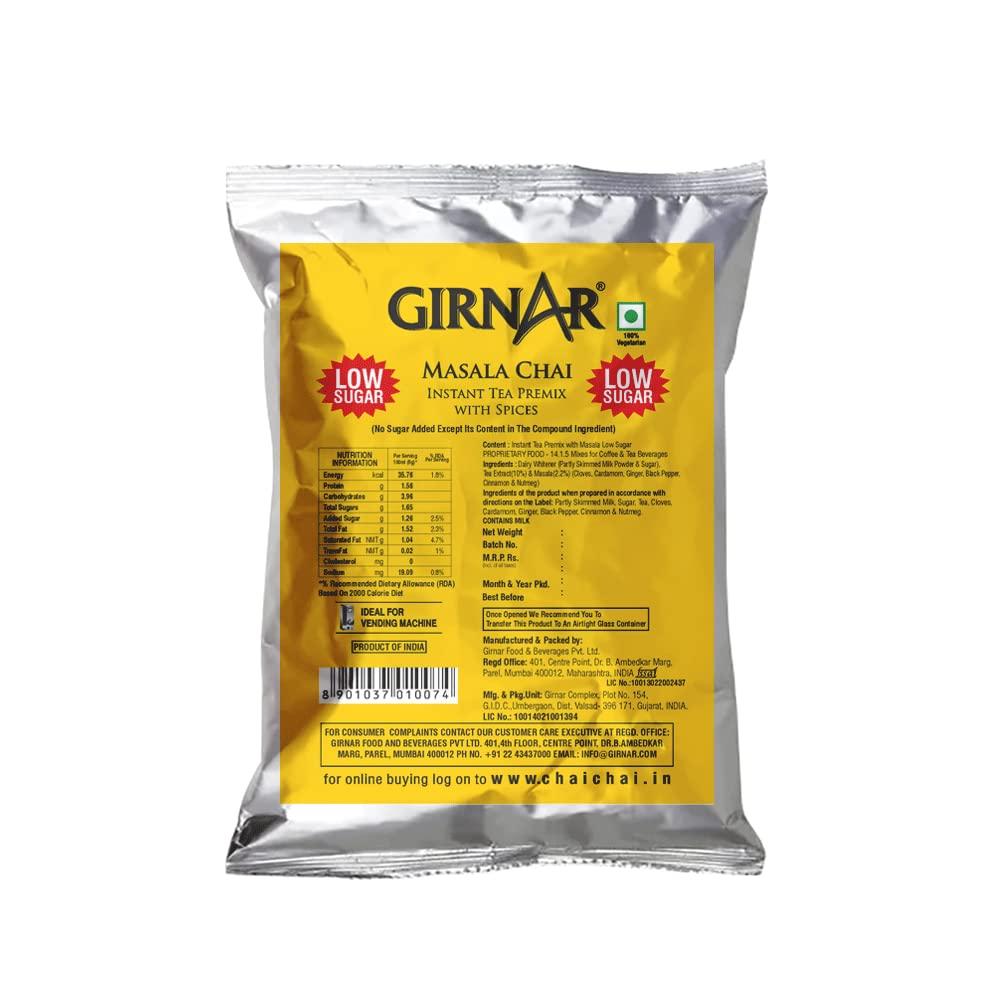 Girnar Instant Premix Masala Tea 1Kg Low Sugar Pack Ready-to-Make Indian Flavored Chai