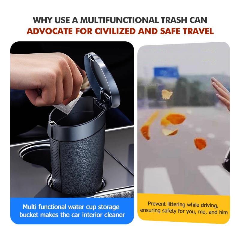 AANU1 Car Trash Can Durable Waterproof ABS Garbage Storage Box For KIA Stinger Optima Cerato Soul Venga Forte Spectra Sedona