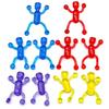 10 шт./набор Липкие перекатывающиеся человечки Лазающие по окну человечки Тянущиеся альпинисты для стен Забавные гибкие лазающие человечки Липкая игрушка для стены для детей