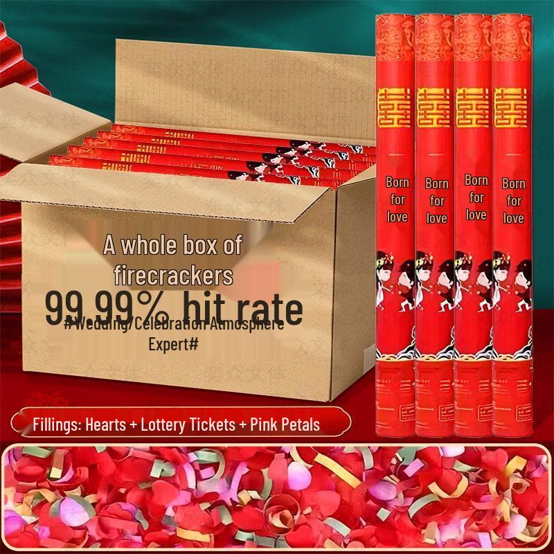 JINGRUIXIANG 'Love of My Life' Handheld Confetti Poppers, 20-Pack