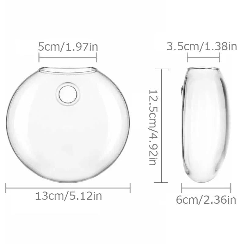 Wall Hanging Glass Plant Terrarium Container Propagation Station Wall-Mounted Flower Vases Air Plant Terrarium Home Office Decor