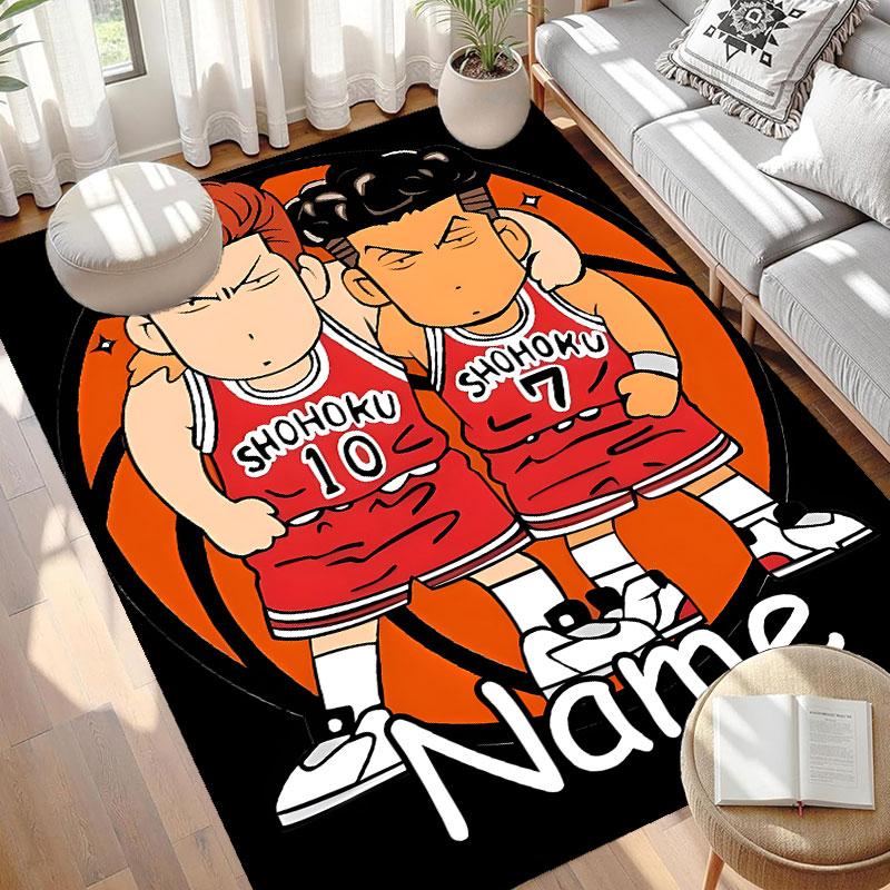 Custom Name Personalized SLAM DUNK Print Carpet, Versatile Home Decor Rug, for Playroom, Apartment, Balcony, Entryway, Hallway Gift