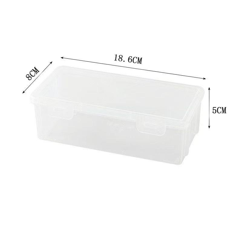 1/2/4PCS Plastic Clear Storage Box, Desktop Pen Pencil Marker Box, Flip Organizer with Hinged Lid, Back To School Supplies, Office Storage Box