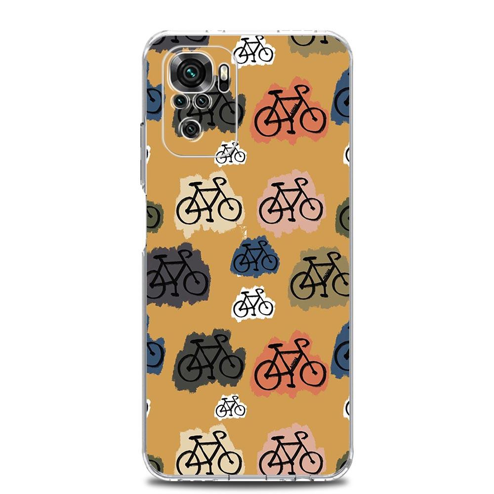 Чехол для телефона для Xiaomi Redmi Note 14 13 12 4G 9S 9 10 11 Pro Plus 5G 14C 13C 12C 10C 9A Мягкая ТПУ крышка Искусство Велосипед Горный велосипед