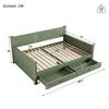 Sofa Bed Flieks 90x200 Daybed with Storage Space, Functional Bed with 2 Drawers, Green