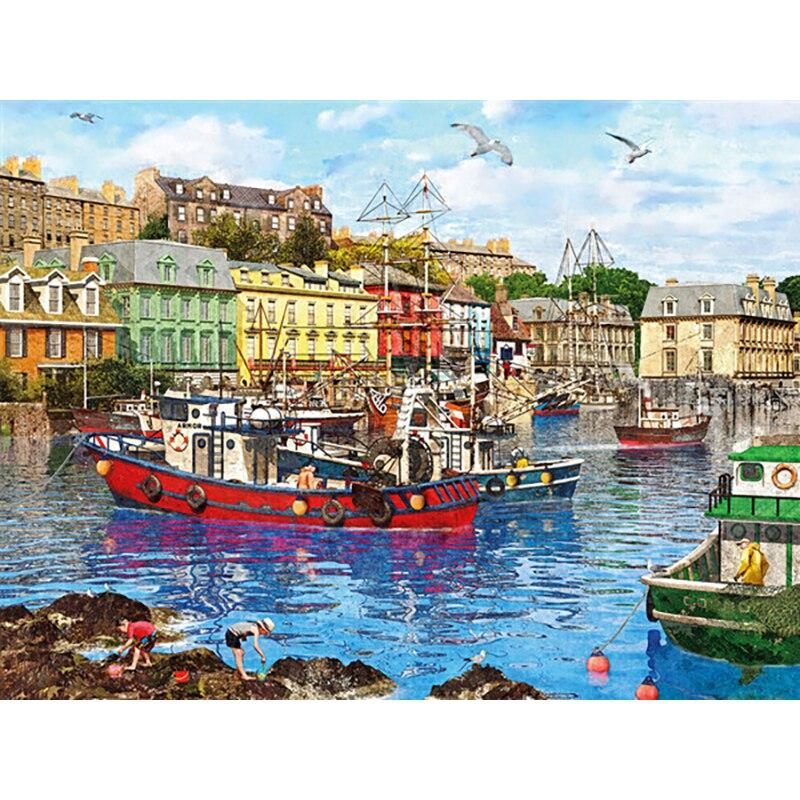 Новый 5D DIY алмазная живопись вид на море Алмазная вышивка автомобиль вышивка крестом полная круглая дрель ремесла домашний декор ручной подарок