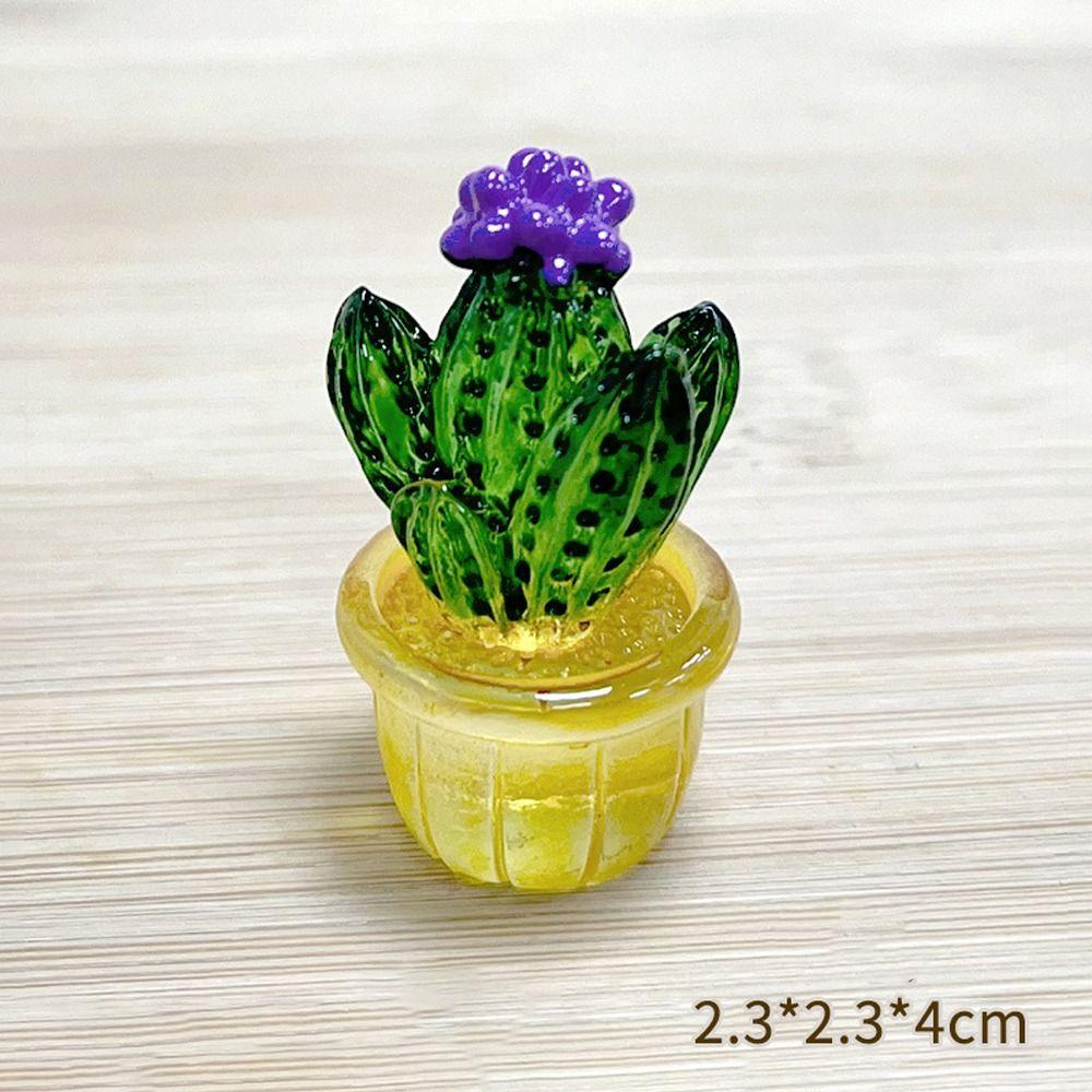 Прозрачный мясистый кактус бонсай декор мультяшный имитация кактуса настольный орнамент