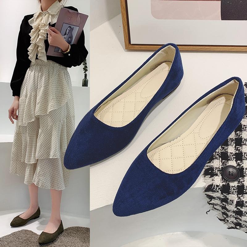 Модные женские лоферы с острым носком, балетки, повседневная обувь на плоской подошве