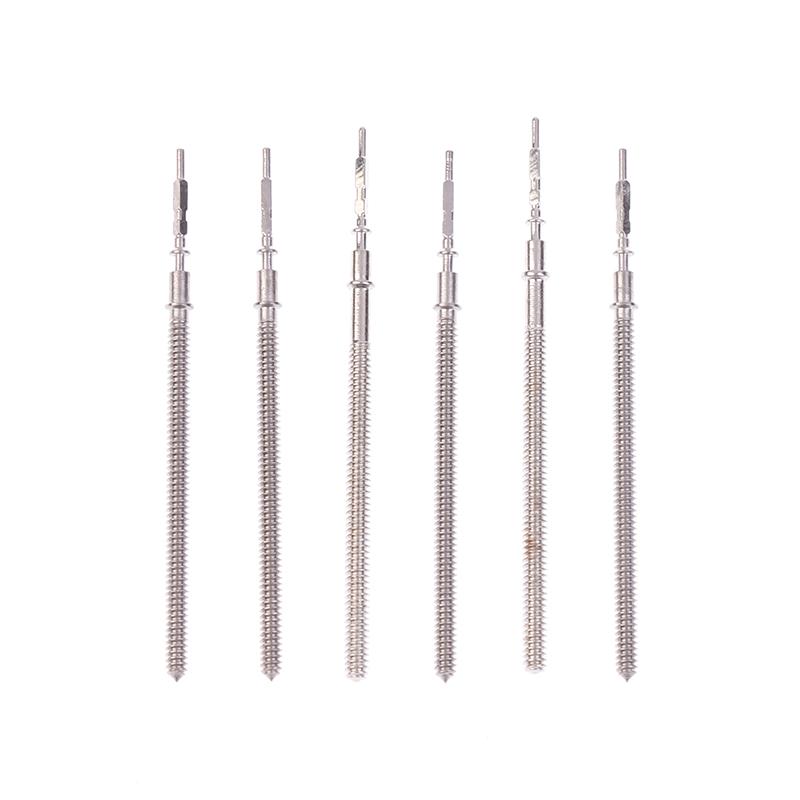 6 шт. стальных деталей заводной головки, стальной стержень часов для Vk63 Vk64 Vk67 Vk68 Vk61, кварцевый механизм, стержень, универсальная ручка, стержень