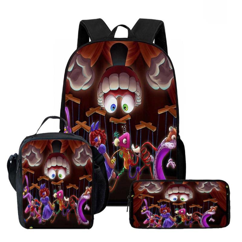 Kids Cartoon Backpack Set With Lunch Bag Pencil Case - Lightweight Ergonomic School Grades 1-6