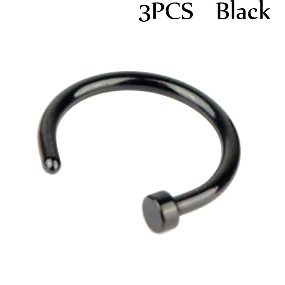 3/5/10PCS 8mm Fake Hoop Clip On Nose Ring Body Jewelry Non Piercing Nostril Hoop