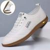 Мужская обувь, новые летние дышащие и не имеющие запаха повседневные мужские кожаные туфли с одним шагом, полые, противоскользящие, износостойкие, водительские туфли