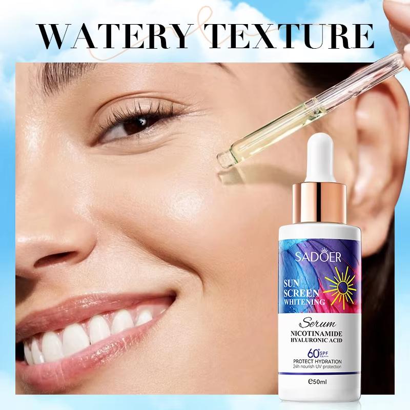 SPF 60 Отбеливающая и солнцезащитная сыворотка Sunseree с длительной защитой от ультрафиолета, солнцезащитный крем, увлажняющий, омолаживающий, восстанавливающий, защитная эссенция для кожи