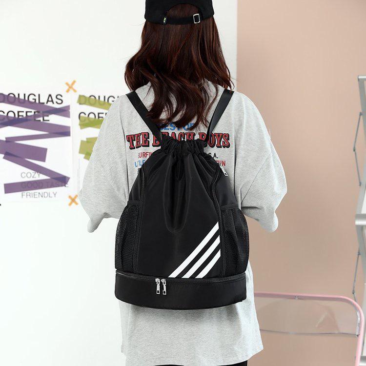 Легкая сумка-мешок для баскетбола с отделением для влажных/сухих вещей и водоотталкивающей тканью