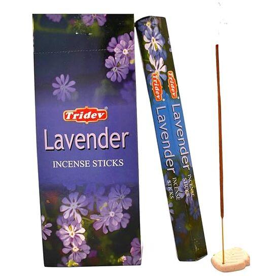 Tridev Lavender Agarbatti/благовония палочки | Серия Hexa | Аромат | Посвящение | 6 упаковок * 20 г для пуджи/богослужения