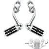 FOVPLUE Long Angle Highway Motorcycle Adjustable Highway Footpegs for Harley Road Electra Road Street and 1 Engine Guard 1.25" Pegs, Touring, Glide,