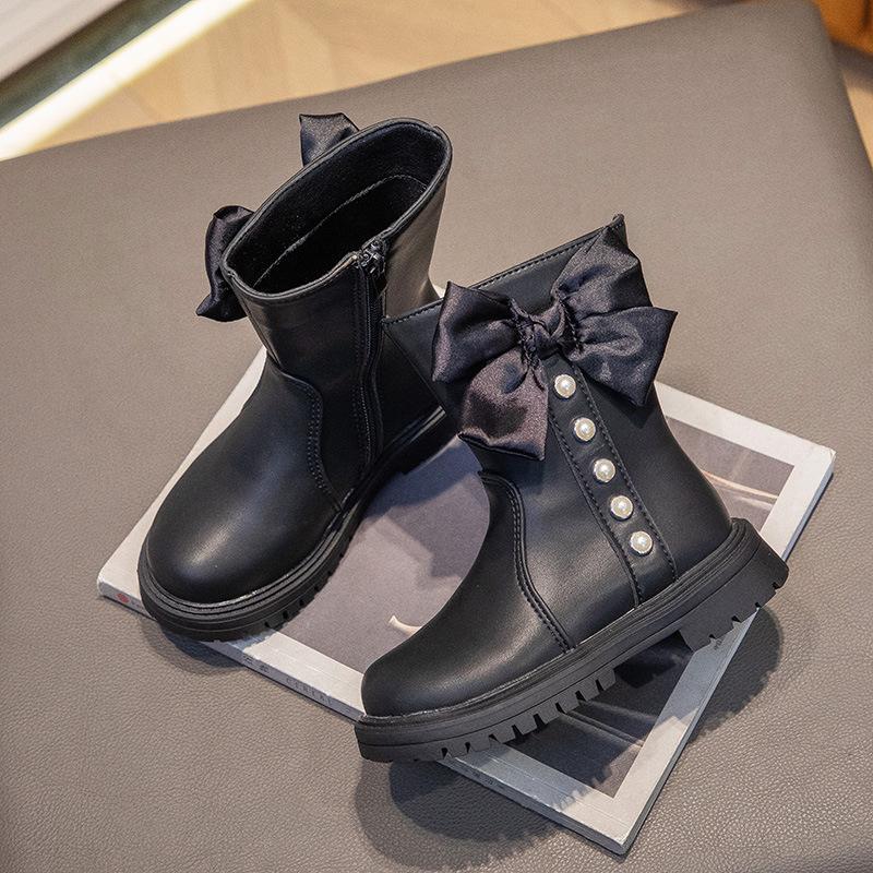 Весна и осень Новые детские ботинки Одинарные короткие ботинки