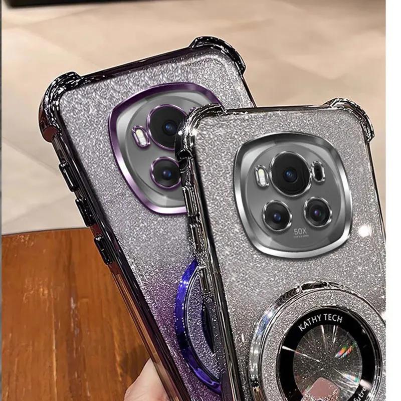 Роскошный противоударный чехол с четырьмя углами для Magic 7 6 5 Lite Magic 6 5 Pro Magic7Pro Honor X9C X9B X9A Блестящий чехол-подставка