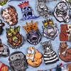Fiercely/Muscle Animal Patch Bear/Monkey Embroidery Patch Punk Iron On Patches For Clothing Thermoadhesive Patches On Clothes