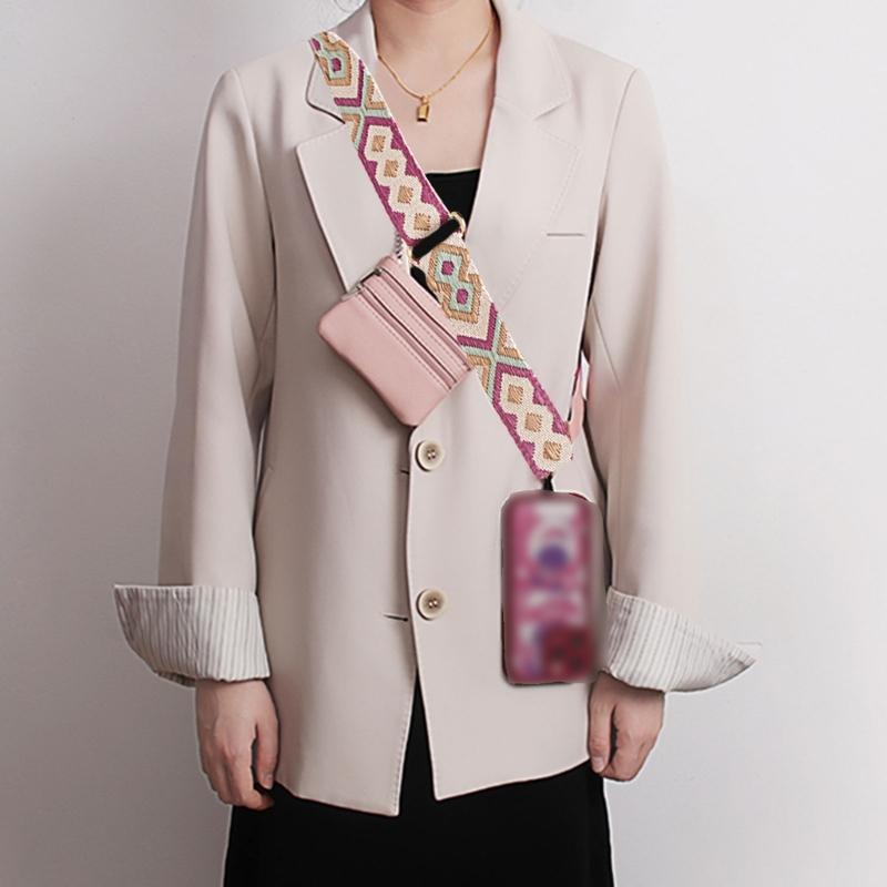 Регулируемый ремешок для телефона Многофункциональный ремешок для телефона Клипса и ремешок Ремешок для телефона с карманом на молнии Простой в использовании