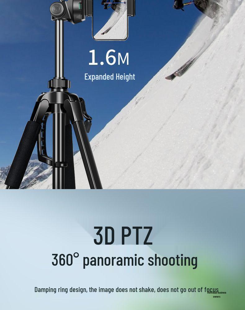 Multi-Angle Phone Holder with Fill Light for Live Streaming and Outdoor Photography