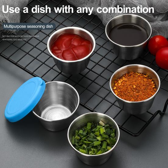 6 шт. контейнеры для заправки для салата, чашки для соуса, пищевой класс, не содержат BPA, многоразовые герметичные небольшие контейнеры для приправ