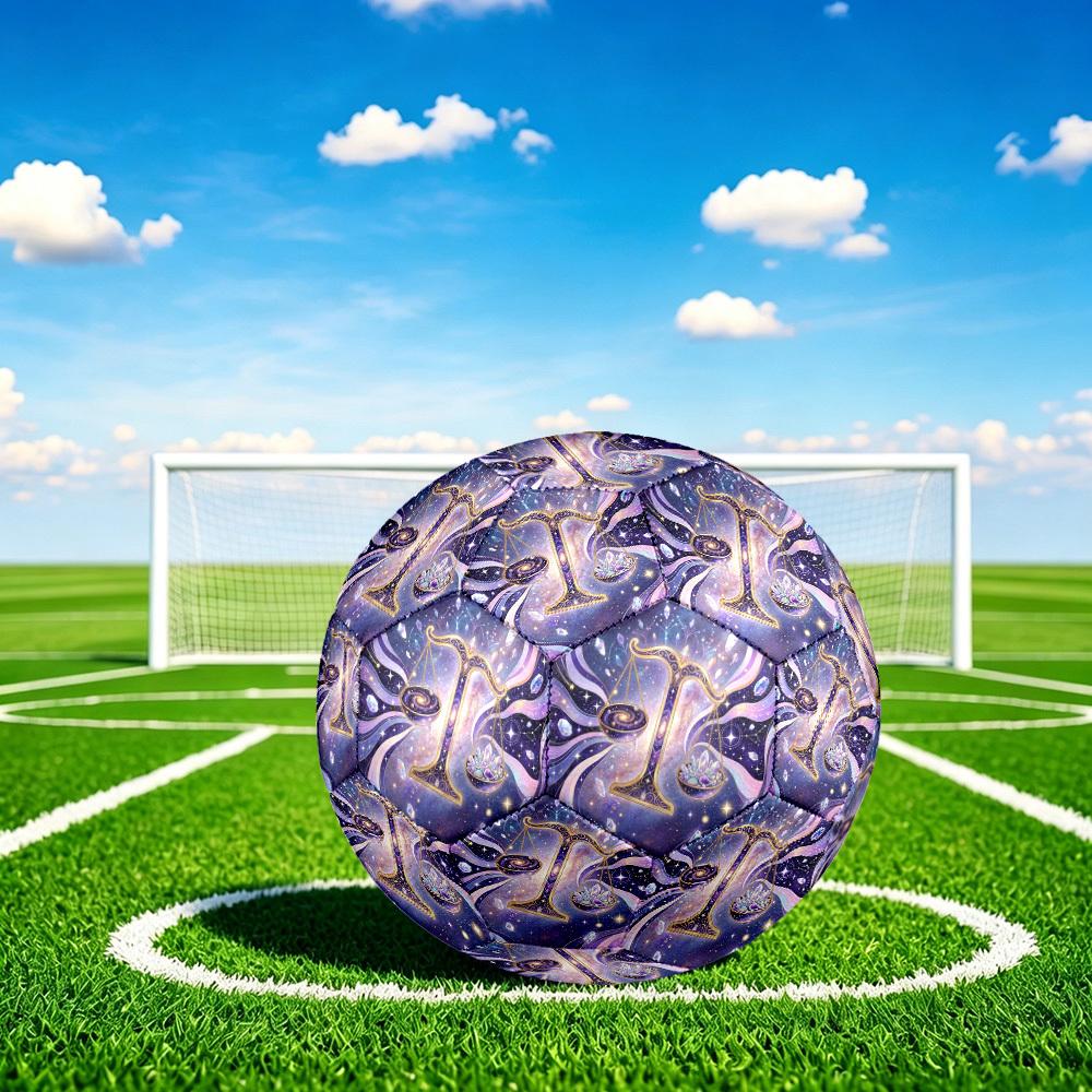 1pc Cosmic Balance Theme Soccer Ball Football, Size 5, Lightweight PVC, Durable Outdoor Training Soccer Ball, Gift m61488