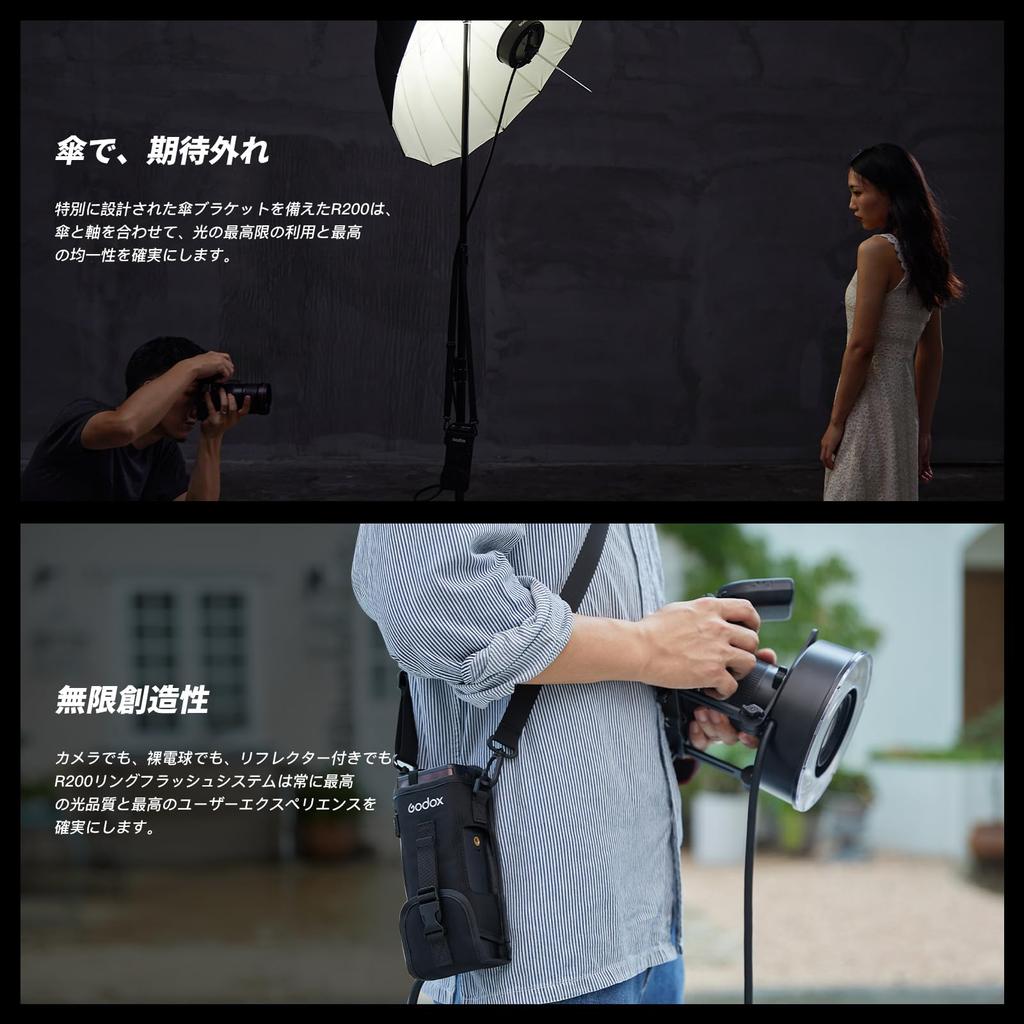 Godox Совместимая кольцевая вспышка R200 AD200 AD200PRO мощностью 200 Вт/с для портретной фотосъемки, доступны счета-фактуры 5800±200K