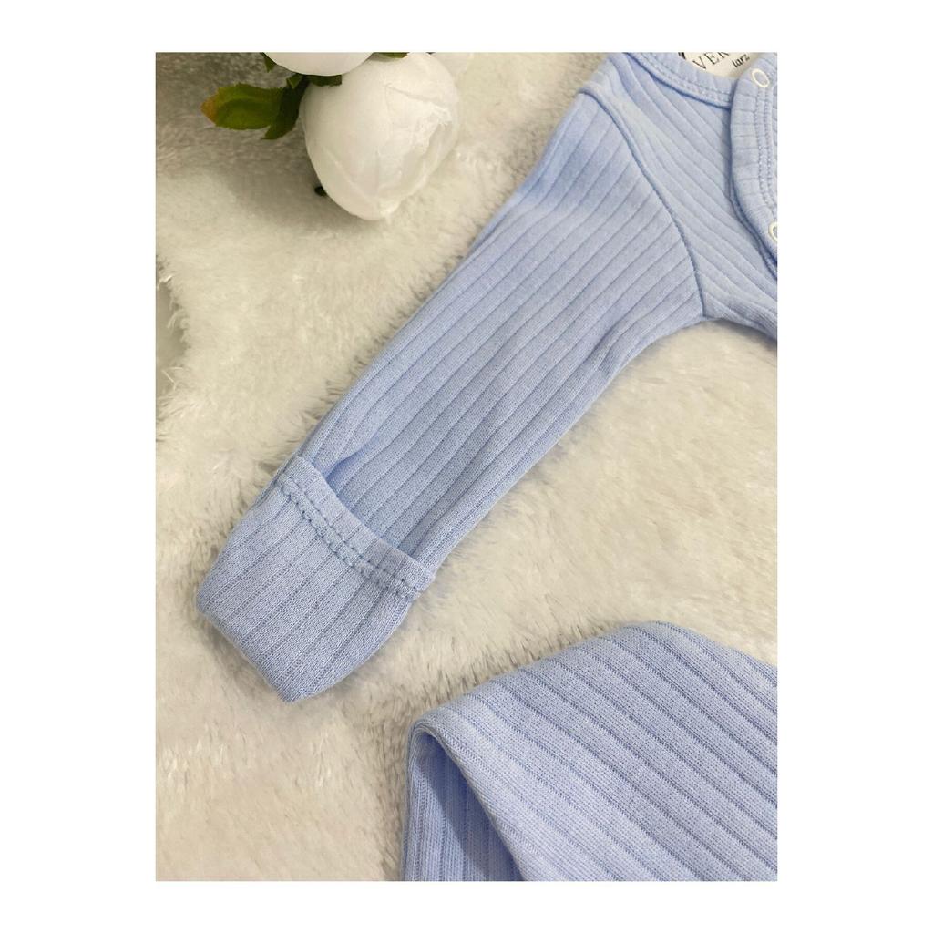 Baby Boy Teddy Bear Detailed 3-piece Hospital Discharge Set Newborn Outfit 0-3 Months 50-56cm Organic Cotton