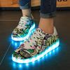 Fashion Hot Sale 2024 Adult Womens Mens Kid Luminous Sneakers Glowing USB Charge Boys LED Colorful Light-up Shoes Footwear Dancing Shoes