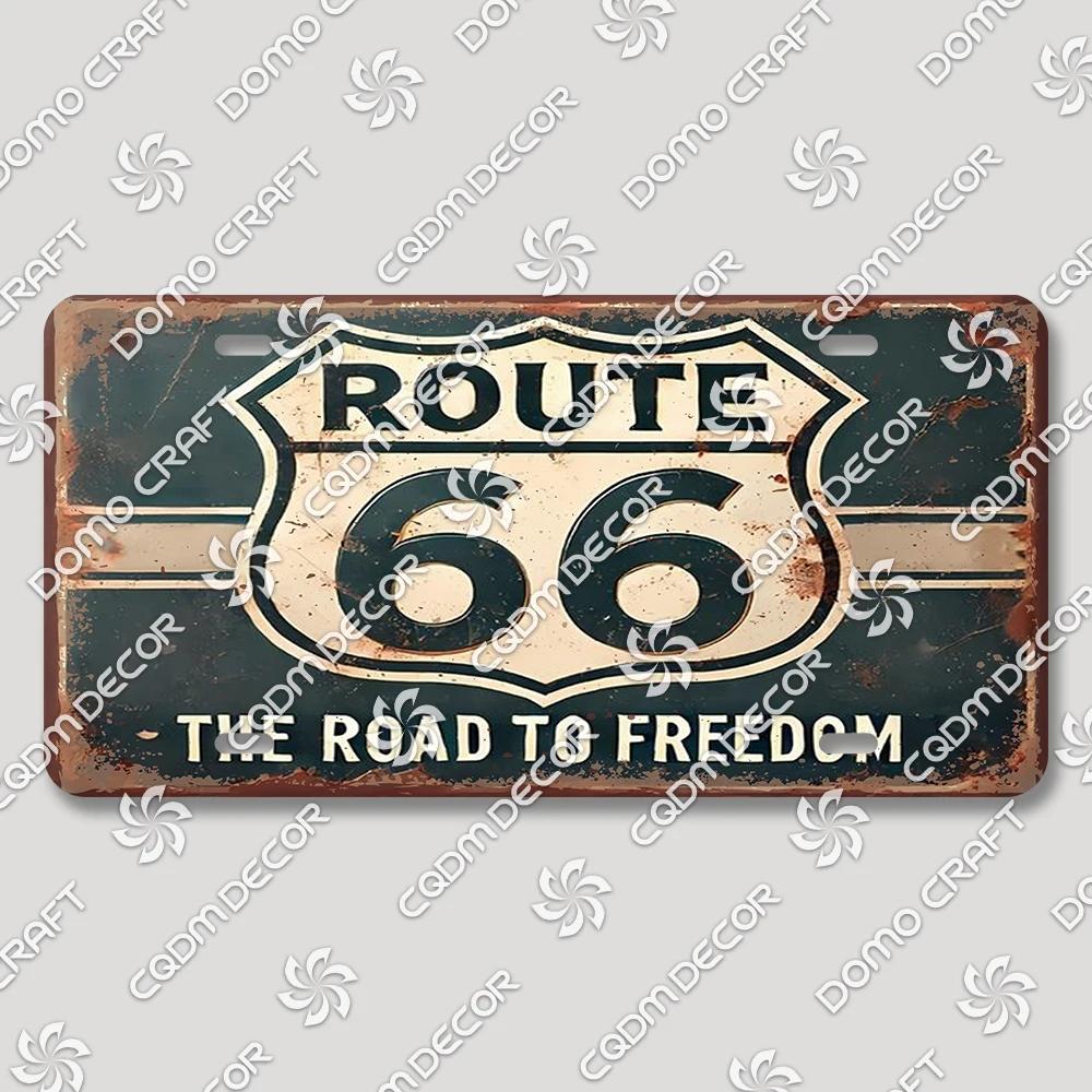 Винтажная металлическая табличка US Route, Декор для стены, Ретро плакат с автомобилем, Табличка для гаража, мотеля, бара, клуба, автозаправки, Идеальный домашний декор