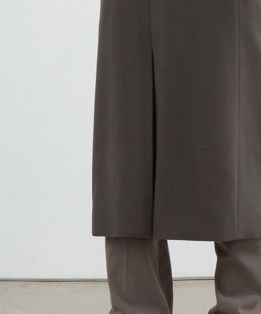 Musinsa Standard Cashmere Blend Masculine Double Chesterfield Long Coat [Khaki Brown]